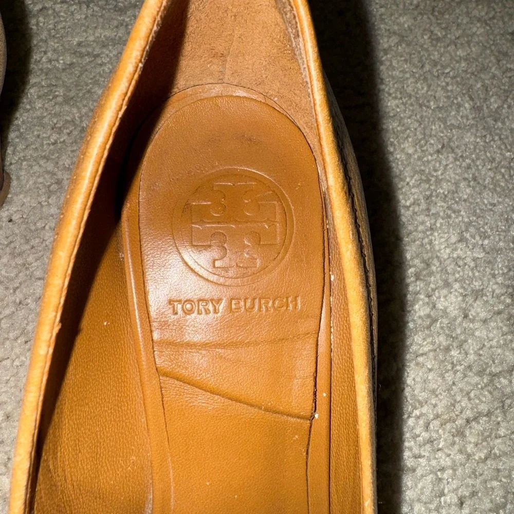 Tory Burch tan wedges. Size 7